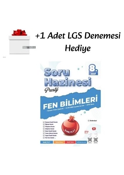 8.sınıf Prestij Fen Bilimleri Soru Hazinesi +1 Lgs Deneme Hediyeli