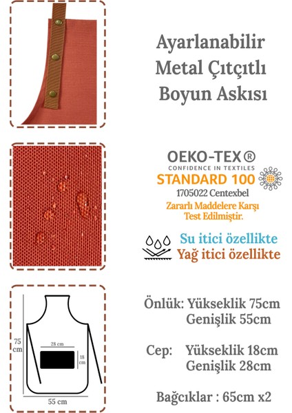 Mutfak Önlüğü Seti 2'li Leke Tutmaz Su Itici Kumaş Solmaz Baskı Çiçekli Pasta ve Demlik Desenli fırsatları