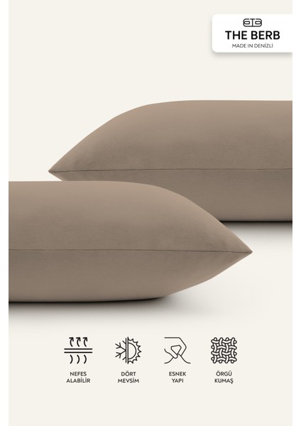 | 2'li Penye Yastık Kılıfı Seti | %100 Pamuk | 50 X70 | Fermuarlı | Jersey Kumaş modelleri