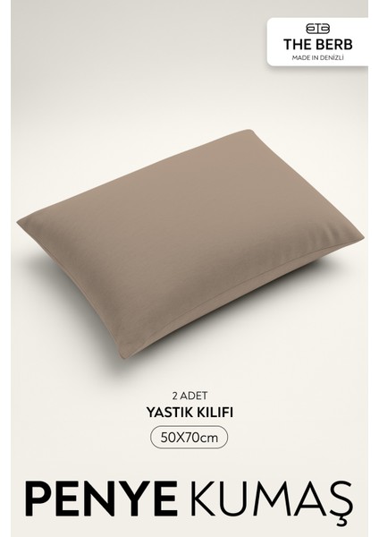 | 2'li Penye Yastık Kılıfı Seti | %100 Pamuk | 50 X70 | Fermuarlı | Jersey Kumaş fırsatları