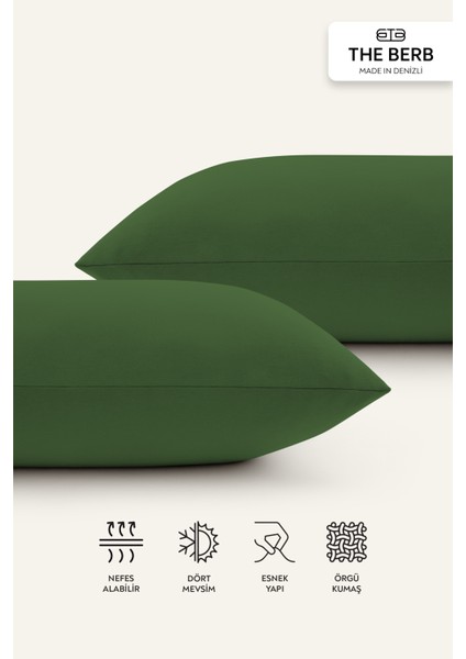 | 2'li Penye Yastık Kılıfı Seti | %100 Pamuk | 50 X70 | Fermuarlı | Jersey Kumaş modelleri