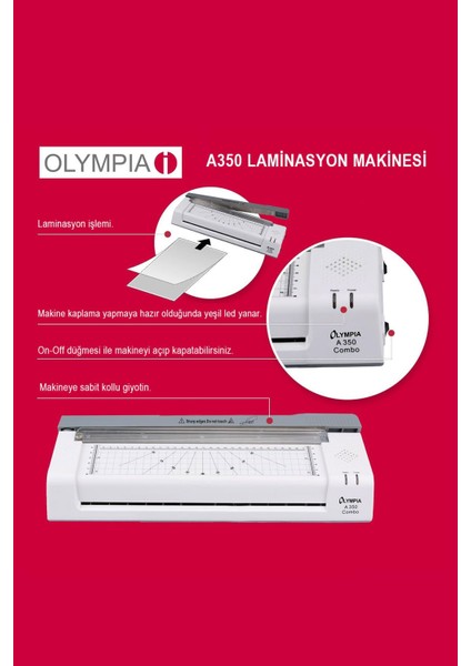 A3 Laminasyon Makinesi Combo Seti, Hızlı ve Kullanışlı Ofis Cihazı fırsatları