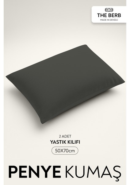 | 2'li Penye Yastık Kılıfı Seti | %100 Pamuk | 50 X70 | Fermuarlı | Jersey Kumaş fırsatları