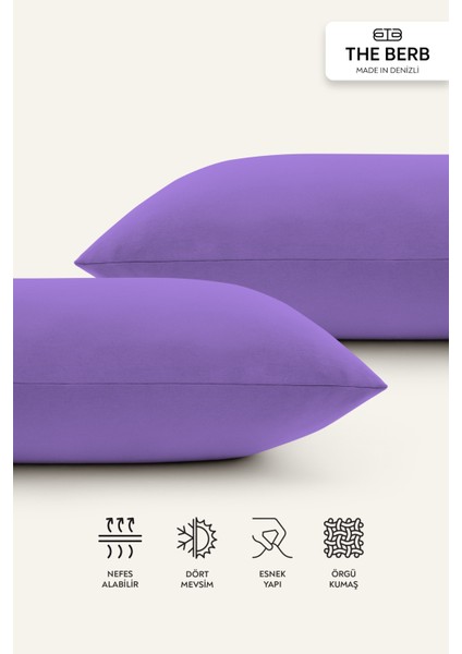 | 2'li Penye Yastık Kılıfı Seti | %100 Pamuk | 50 X70 | Fermuarlı | Jersey Kumaş modelleri