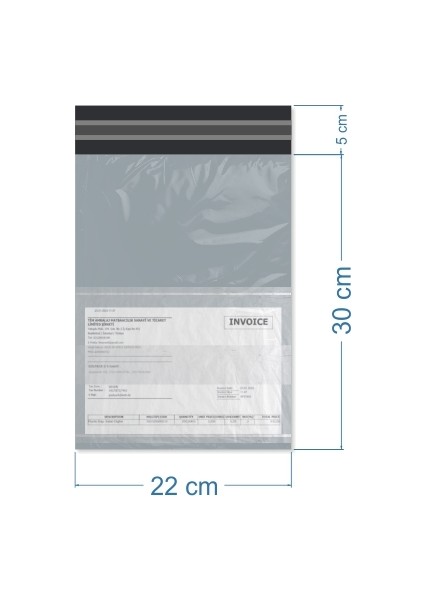 22X30+5CM Cepli Kargo Poşeti