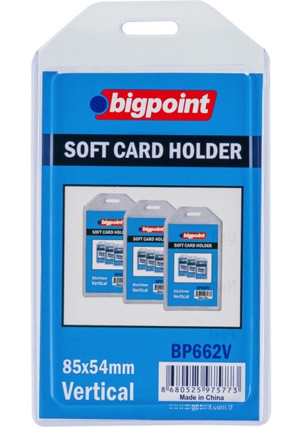 Esnek Çok Amaçlı Yaka Kartı Kabı 54X85 Mm, 10'lu Paket