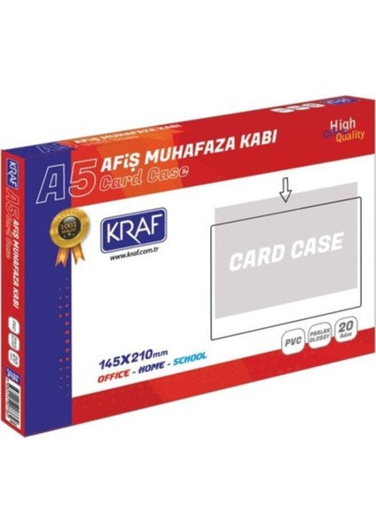 A5 Boyutlu Afiş Koruyucu Kutu, Şeffaf, Dayanıklı, Estetik Tasarım
