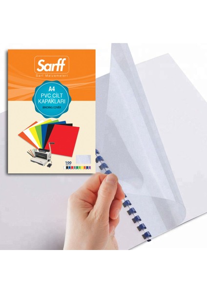 A4 Buzlu Şeffaf Cilt Kapağı, 100'LÜ Paket, Dayanıklı ve Şık Koruma Sağlar indirimleri