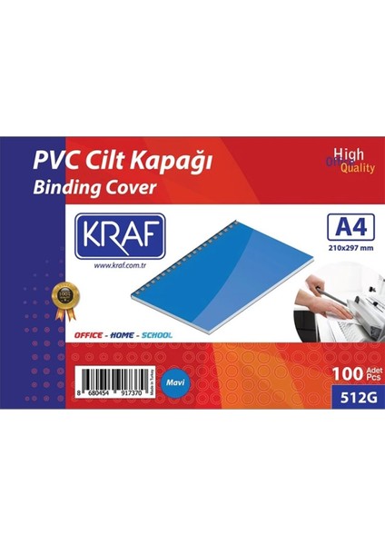 512G A4 Cilt Kapağı 160MIC Mavi, 100'LÜ Paket