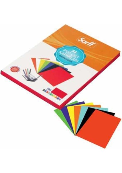 Opak Plastik Cilt Kapağı A3 450 Micron Kırmızı, 50'li Paket
