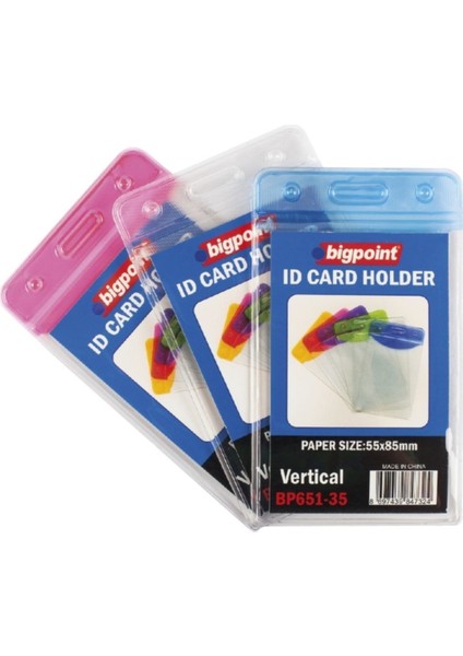 Dikey Şeffaf Kart Poşeti, 55X85MM, Koruma ve Taşıma Için Uygun