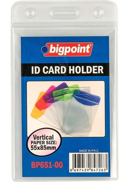 Dikey Şeffaf Kart Poşeti, 55X85MM, Koruma ve Taşıma Için Uygun modelleri