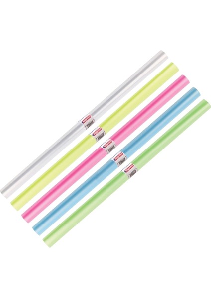 Şeffaf Renkli Rulo Kap, 40 cm x 2 M, 150 Adet, Dayanıklı ve Kullanışlı Paket