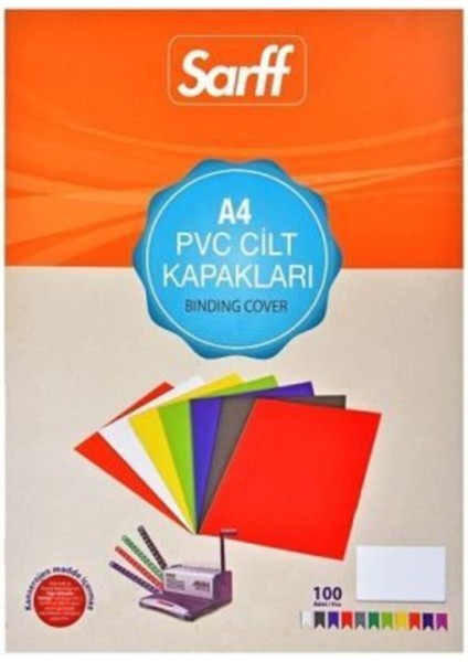 A4 Cilt Kapağı 160 Micron Beyaz 100 Lü Paket, Şeffaf ve Dayanıklı 10 Paket