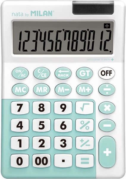 Turkuaz 12 Haneli Hesap Makinesi, Pratik ve Şık Tasarım