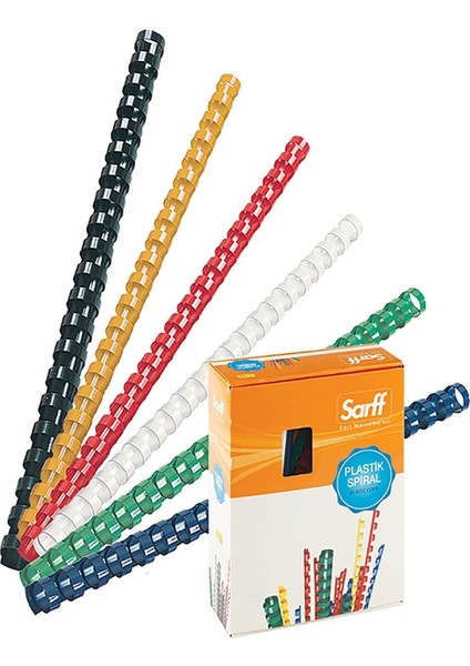 Beyaz Spiral Plastik 145 Sayfa 16 Mm, 100'LÜ Paket, Kalın ve Dayanıklı Ürün.