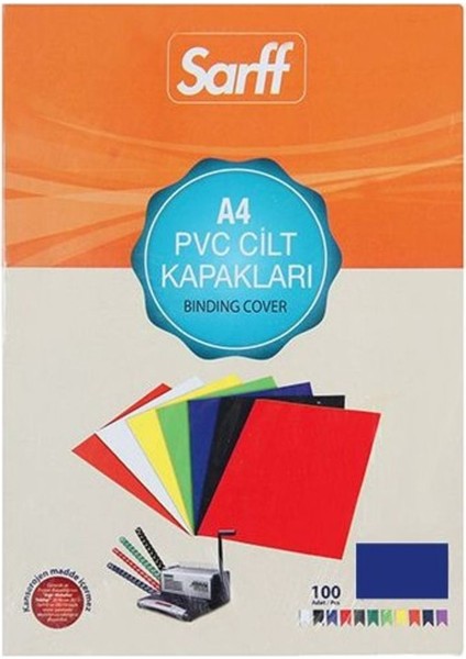 Mavi Pvc Cilt Kapağı A4 160 Micron 100 Adet, Yüksek Kalite ve Dayanıklı Kullanım indirimleri