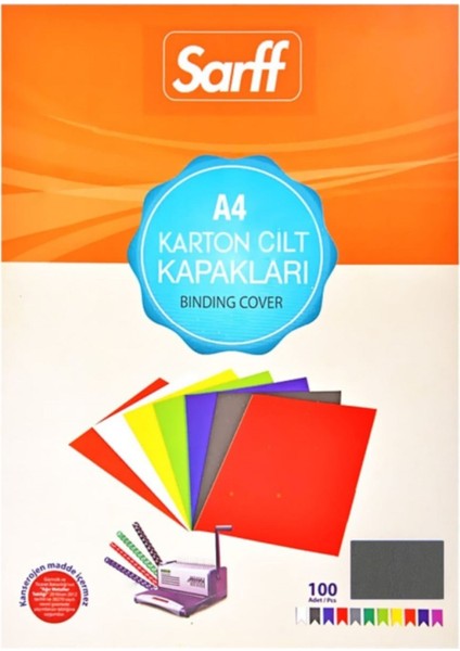 A4 Karton Kapak Desenli Siyah 100 Adet, Kaliteli ve Şık Ofis Malzemesi