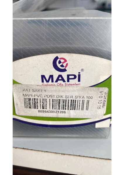 Dikey Pvc Poşet Siyah Şeritli 65X85MM, 100 Adet