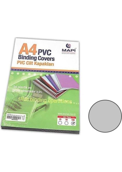 Şeffaf A4 Plastik Cilt Kapağı, 160 Micron, 100 Adet Paket