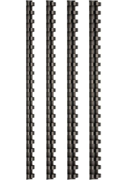 Siyah 20 mm Plastik Spiral, 100'LÜ Paket, Güçlü ve Dayanıklı Malzeme