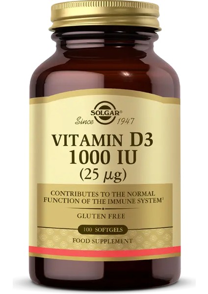Vitamin-D3 1000 iu 100 Soft Jel modelleri