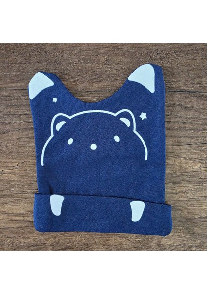 Yenidoğan Kız Erkek Bebek 1 Adet Ayıcık Figür Bandana Şapka Başlık Bere