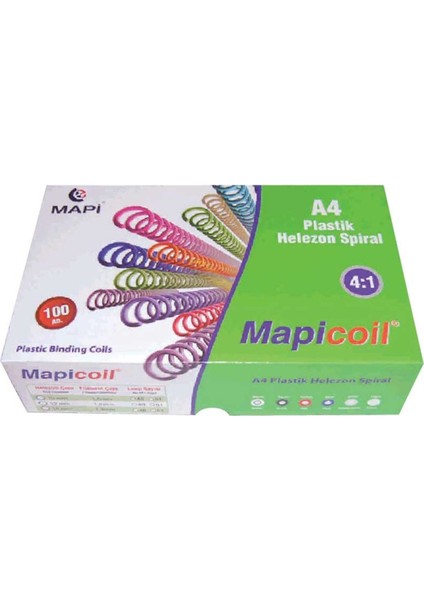 Şeffaf Spiral Plastik Helezon 14MM 100 Adet Paket, Dayanıklı ve Kullanışlı Ürün