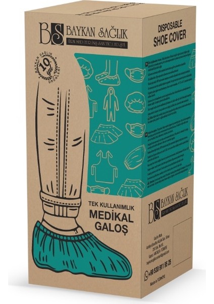 2000 Adet Hastane Galoşu Mavi/beyaz - Su Geçirmez, Kaymaz, Yüksek Yoğunluklu Hdpe modelleri