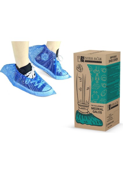 2000 Adet Hastane Galoşu Mavi/beyaz - Su Geçirmez, Kaymaz, Yüksek Yoğunluklu Hdpe fırsatları