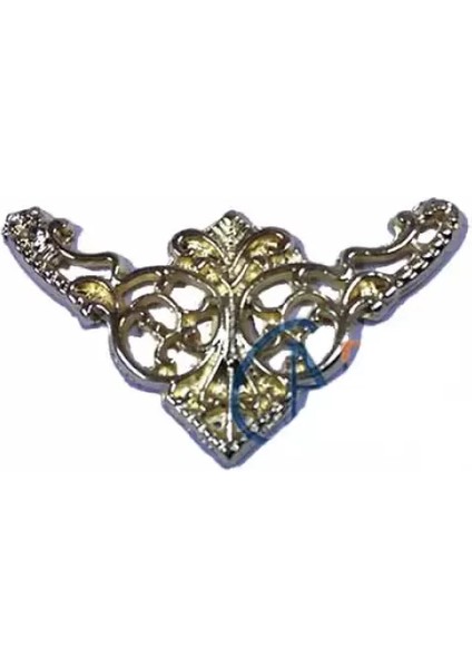 Dekoratif Köşe Süsü, Köşelik - Küçük, 19X34MM, Sarı, 100 Adet