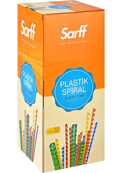 22MM Beyaz Plastik Spiral, 50 Adet, Dayanıklı ve Hafif Ürün fırsatları