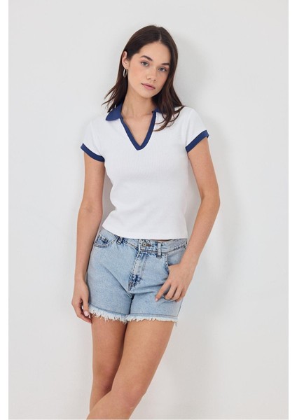 Kadın Kaşkorse Polo Yaka Tshirt fiyatları