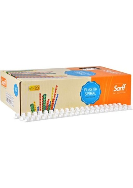 12MM Beyaz Plastik Spiral, 100 Adet, Dayanıklı ve Kolay Kullanımlı Spiral fırsatları