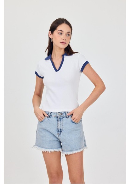 Kadın Kaşkorse Polo Yaka Tshirt indirimleri