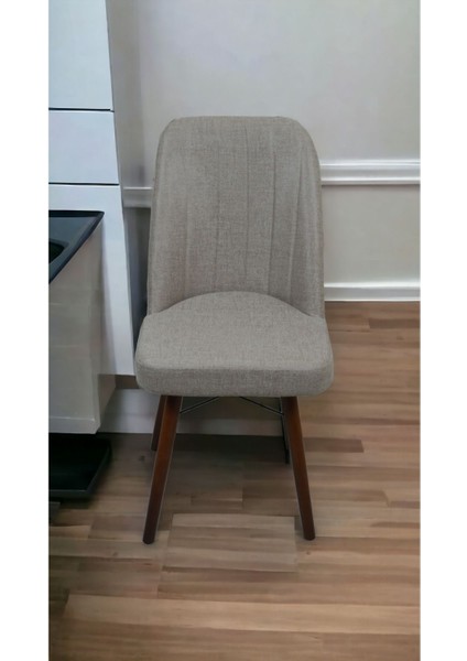 Mutfak Sandalyesi Yemek Odası Sandalyesi 1 Adet Koyu Krem Ceviz Boyalı Ayaklı fiyatları