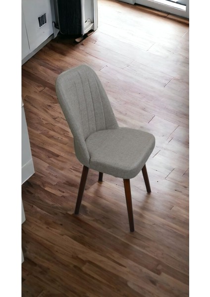 Mutfak Sandalyesi Yemek Odası Sandalyesi 1 Adet Koyu Krem Ceviz Boyalı Ayaklı modelleri