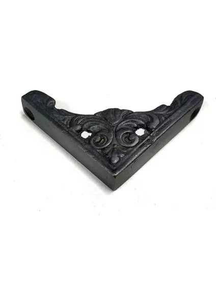 Antika Tarz Dekoratif Pirinç Köşe Süsü - 58X58 Mm, Oksit