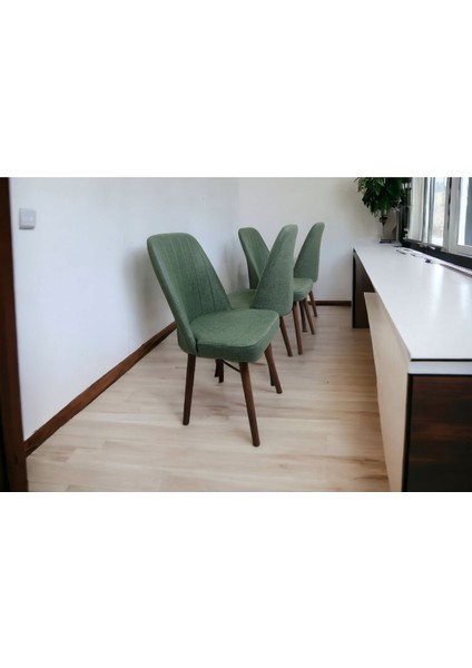 Mutfak Sandalyesi Yemek Odası Sandalyesi 4 Adet Yeşil Pinoteks Ayaklı fiyatları