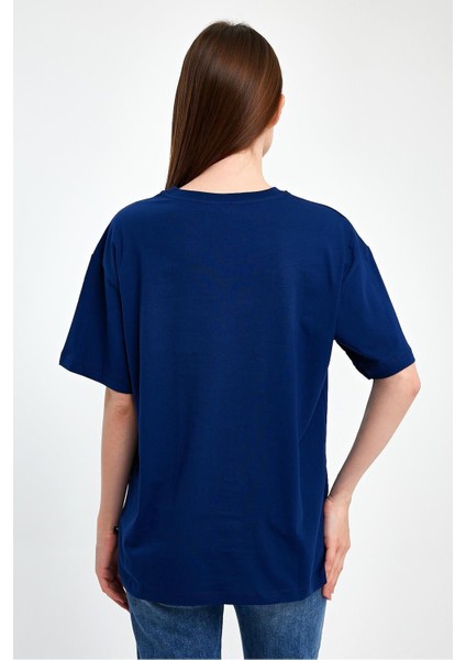 Kadın Baskılı Oversize T-Shirt modelleri