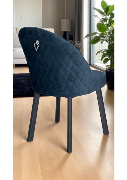 4lü Ritim Sandalye Metal Ayaklı Lüks