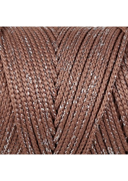 Soft Star Makrome Ipi Gümüş Simli Kahverengi fiyatları