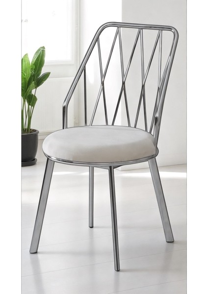 Yıldız Pro Demir-Metal 6 Adet Kaplamalı Tel Sandalye Cafe Restaurant Sandalyesi Babyface