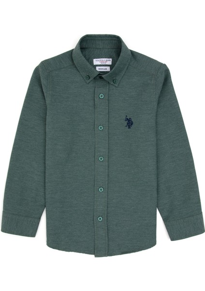 Erkek Çocuk Koyu Yeşil Gömlek Basic 50316801-VR079