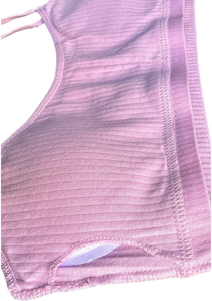 6'lı Kadın Petli Büstiyer Fitilli Kumaş Pastel Renkler Dondeza modelleri