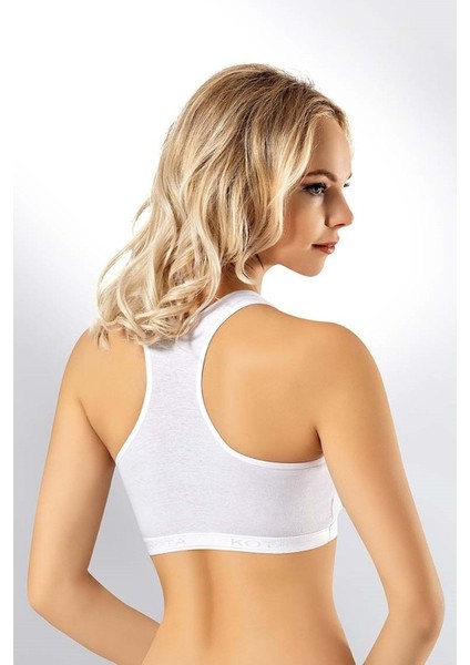 Kadın Beyaz Kalın Askılı Pedil Büstiyer 6314 fiyatları