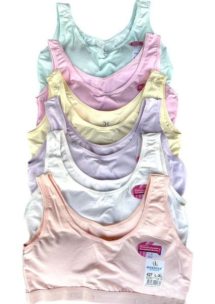 Dondeza Genç Kız Pedli Düz Geniş Askı Alıştırma Sütyeni Büstiyer Ilk Sütyen 6'lı fırsatları