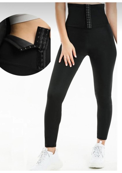 Yüksek Bel Termal Sauna Agraflı Tayt Iki Beden Incelten Şekillendiren Toparlayıcı fiyatları