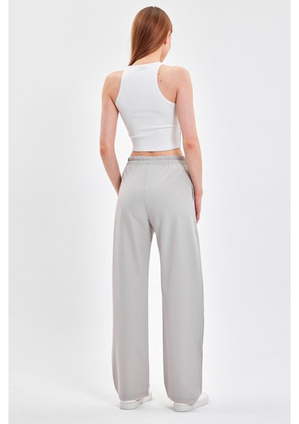 Kadın Mikro Dokuma Kumaş Geniş Paça Alt indirimleri