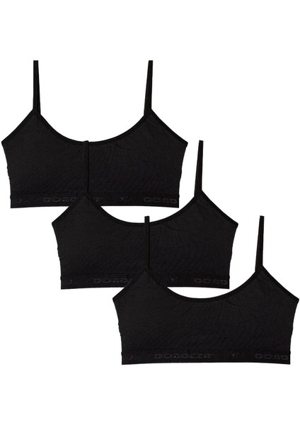 3'lü Paket Ip Askılı Pedli Düz Büstiyer